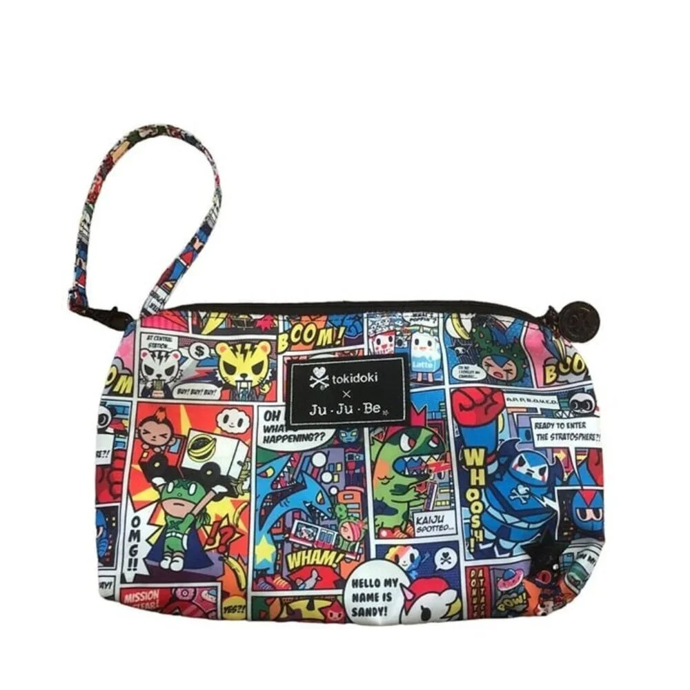 JUJUBE JU-JU-BE Tokidoki Anime 7" x 11" Clutch Pouch Wristlet Bag Japan Animatio